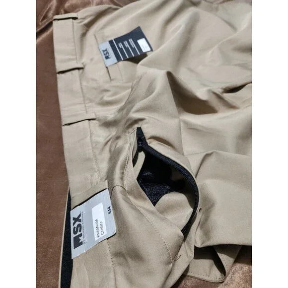 MSX Shorts Size 42 Khaki Premium Chino Quick Dry Uv Protection Stretch - Picture 13 of 13